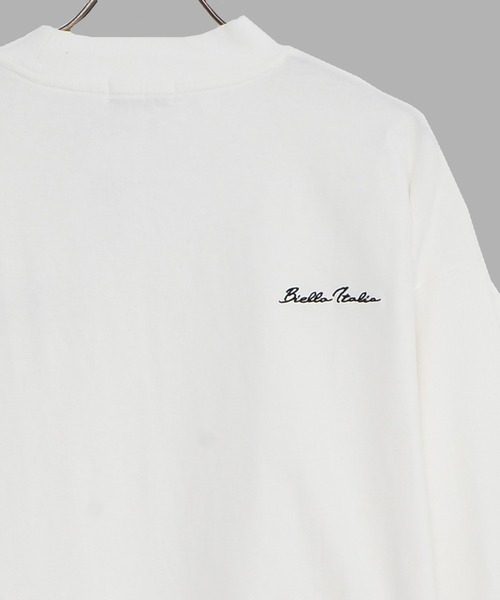 FILA（フィラ）の「【FILA/フィラ】WEB限定 別注 ワンポイント 筆記体刺繍 ビックシルエット ドロップショルダー モックネック ロンT 長袖Tシャツ（Tシャツ/カットソー・メンズ・ホワイト/チャコールグレー/ブラック/ミント・LL/M/L）」の19枚目の写真