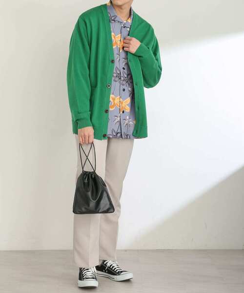 SENSE OF PLACE by URBAN RESEARCH(センスオブプレイスバイアーバンリサーチ)の「ボタニカルオープンカラールーズシャツ(シャツ/ブラウス・メンズ・ライトベージュ/ライトブルー/チャコールグレー・MEDIUM/LARGE)」の6枚目の写真