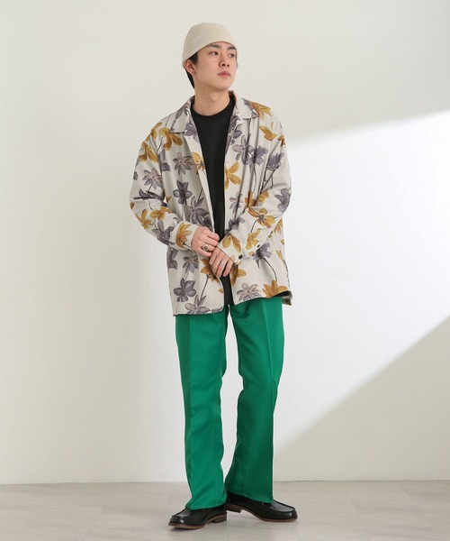 SENSE OF PLACE by URBAN RESEARCH(センスオブプレイスバイアーバンリサーチ)の「ボタニカルオープンカラールーズシャツ(シャツ/ブラウス・メンズ・ライトベージュ/ライトブルー/チャコールグレー・MEDIUM/LARGE)」の20枚目の写真