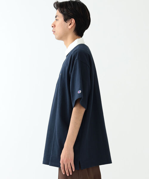 Champion（チャンピオン）の「Champion × BEAMS / 別注 Rugger Polo Shirt（ポロシャツ・メンズ・ブラック/ネイビー・L/M/XL）」の17枚目の写真