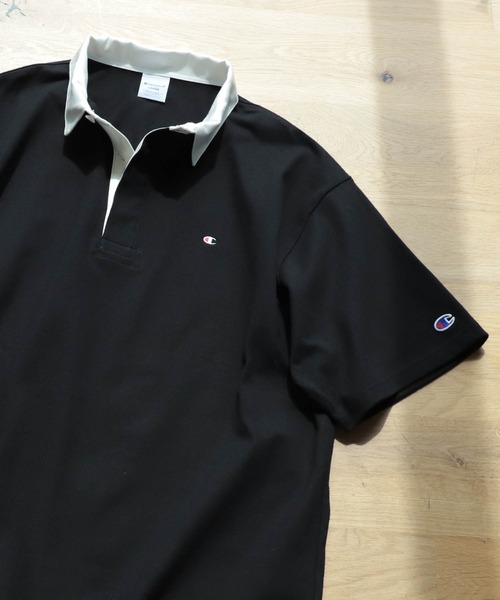 Champion（チャンピオン）の「Champion × BEAMS / 別注 Rugger Polo Shirt（ポロシャツ・メンズ・ブラック/ネイビー・L/M/XL）」の3枚目の写真