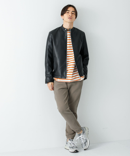 URBAN RESEARCH ROSSO MEN（アーバンリサーチロッソメン）の「『XLサイズあり』フェイクレザーシングルライダースジャケット（ライダースジャケット・メンズ・ブラック・LARGE/X-LARGE/MEDIUM）」の7枚目の写真