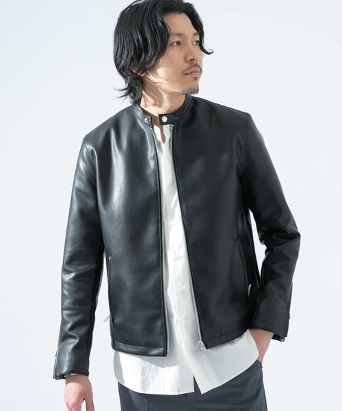 URBAN RESEARCH ROSSO MEN（アーバンリサーチロッソメン）の「『XLサイズあり』フェイクレザーシングルライダースジャケット（ライダースジャケット・メンズ・ブラック・LARGE/X-LARGE/MEDIUM）」の18枚目の写真