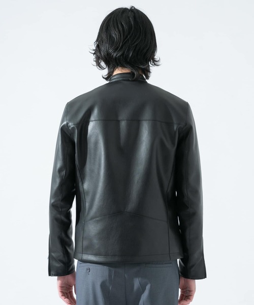 URBAN RESEARCH ROSSO MEN（アーバンリサーチロッソメン）の「『XLサイズあり』フェイクレザーシングルライダースジャケット（ライダースジャケット・メンズ・ブラック・LARGE/X-LARGE/MEDIUM）」の20枚目の写真