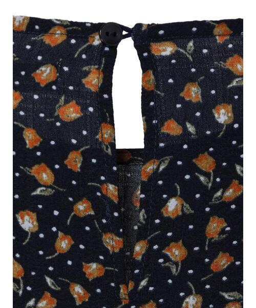 Green　Parks（グリーンパークス）の「花柄ティアードチュニック（Tシャツ/カットソー・レディース・ブラック/グリーン・FREE）」の9枚目の写真