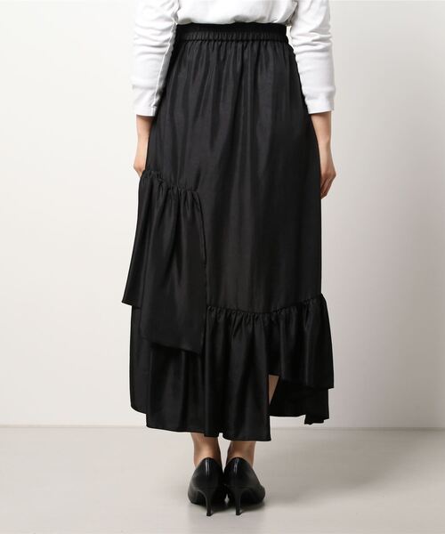 Lui's（ルイス）の「クラッシュサテンランダムティアードスカート（スカート・レディース・ブラック/ミント/イエロー・FREE）」の5枚目の写真