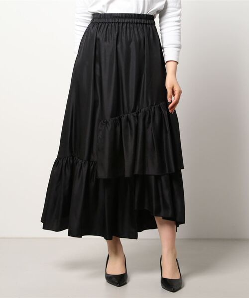 Lui's（ルイス）の「クラッシュサテンランダムティアードスカート（スカート・レディース・ブラック/ミント/イエロー・FREE）」の14枚目の写真