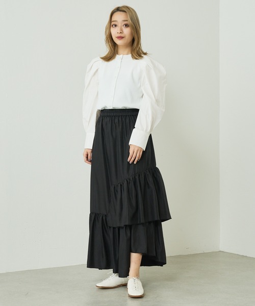 Lui's（ルイス）の「クラッシュサテンランダムティアードスカート（スカート・レディース・ブラック/ミント/イエロー・FREE）」の18枚目の写真