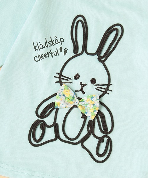 kladskap（クレードスコープ）の「リボンウサギ長袖Tシャツ（Tシャツ/カットソー・キッズ・サックスブルー/オフホワイト・90cm/100cm/120cm/110cm/80ｃｍ）」の8枚目の写真