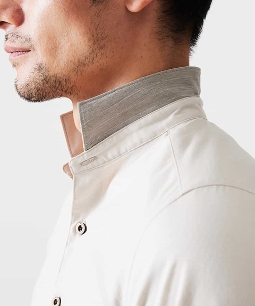 MICHEL KLEIN HOMME   （ミッシェルクランオム）の「スタンドカラ―シャツ（シャツ/ブラウス・メンズ・ブラック/ベージュ・MEDIUM/LARGE/X-LARGE）」の15枚目の写真