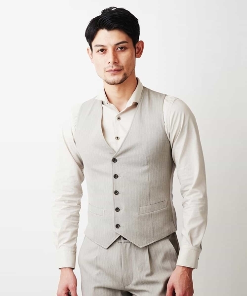 MICHEL KLEIN HOMME   （ミッシェルクランオム）の「スタンドカラ―シャツ（シャツ/ブラウス・メンズ・ブラック/ベージュ・MEDIUM/LARGE/X-LARGE）」の16枚目の写真