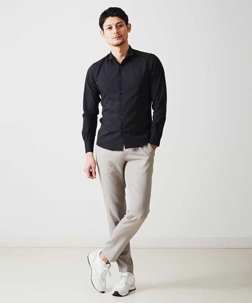 MICHEL KLEIN HOMME   （ミッシェルクランオム）の「スタンドカラ―シャツ（シャツ/ブラウス・メンズ・ブラック/ベージュ・MEDIUM/LARGE/X-LARGE）」の17枚目の写真