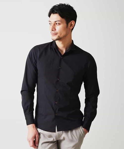 MICHEL KLEIN HOMME   （ミッシェルクランオム）の「スタンドカラ―シャツ（シャツ/ブラウス・メンズ・ブラック/ベージュ・MEDIUM/LARGE/X-LARGE）」の18枚目の写真