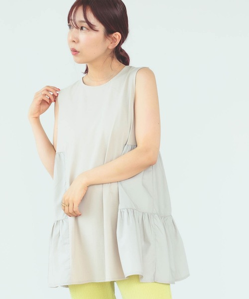 BEAMS ノースリーブ チュニック カットソー Demi-Luxe BEAMS｜ポンチ ノースリーブ チュニック | Rakuten