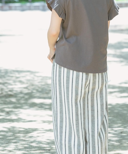 リネンレーヨンワイドパンツ