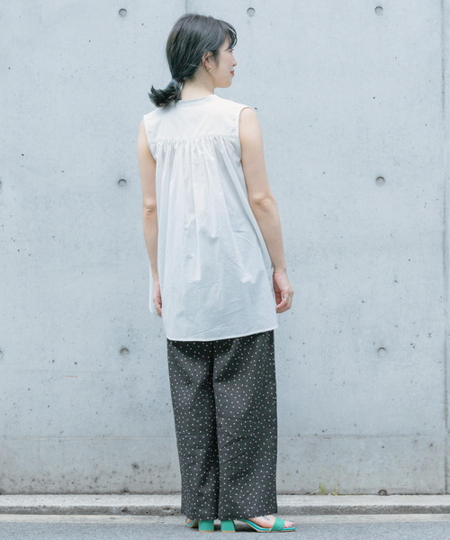 リネンレーヨンワイドパンツ