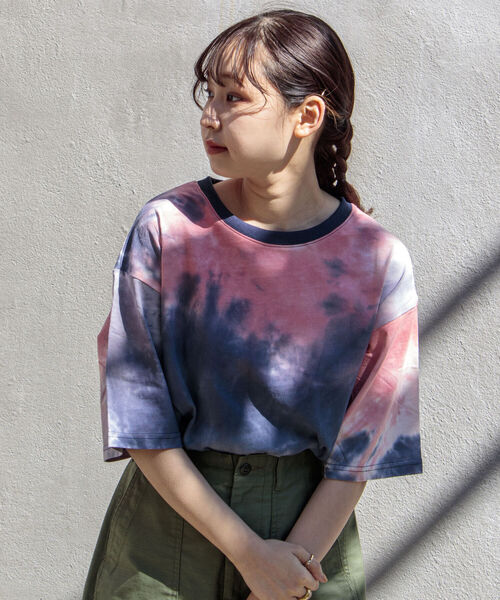 GLOSTER（グロスター）の「【GLOSTER/グロスター】タイダイ染めTシャツ（Tシャツ/カットソー・メンズ・チャコールグレー/ライム/ベビーピンク・MEDIUM/LARGE）」の21枚目の写真