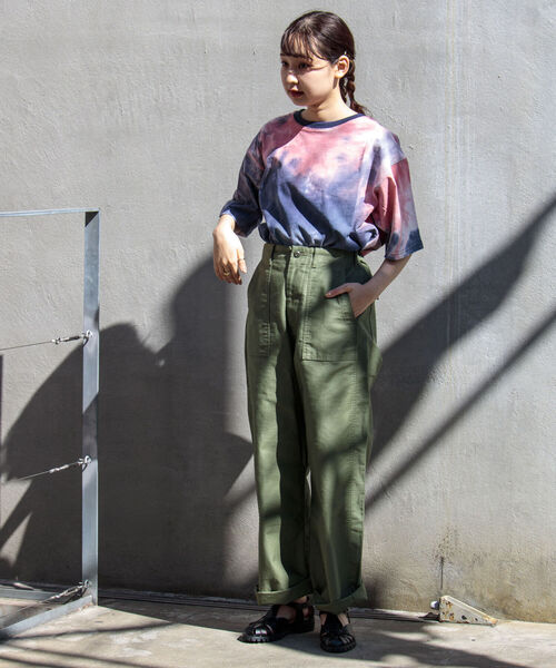 GLOSTER（グロスター）の「【GLOSTER/グロスター】タイダイ染めTシャツ（Tシャツ/カットソー・メンズ・チャコールグレー/ライム/ベビーピンク・MEDIUM/LARGE）」の17枚目の写真