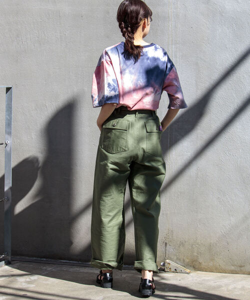 GLOSTER（グロスター）の「【GLOSTER/グロスター】タイダイ染めTシャツ（Tシャツ/カットソー・メンズ・チャコールグレー/ライム/ベビーピンク・MEDIUM/LARGE）」の16枚目の写真