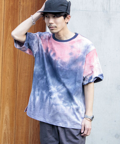 GLOSTER（グロスター）の「【GLOSTER/グロスター】タイダイ染めTシャツ（Tシャツ/カットソー・メンズ・チャコールグレー/ライム/ベビーピンク・MEDIUM/LARGE）」の15枚目の写真