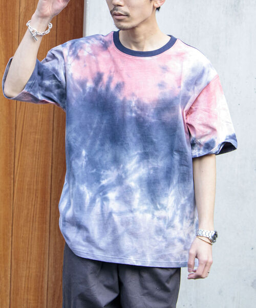 GLOSTER（グロスター）の「【GLOSTER/グロスター】タイダイ染めTシャツ（Tシャツ/カットソー・メンズ・チャコールグレー/ライム/ベビーピンク・MEDIUM/LARGE）」の12枚目の写真