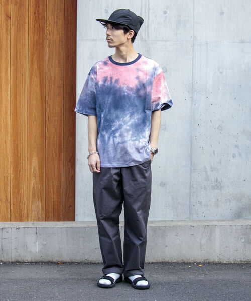 GLOSTER（グロスター）の「【GLOSTER/グロスター】タイダイ染めTシャツ（Tシャツ/カットソー・メンズ・チャコールグレー/ライム/ベビーピンク・MEDIUM/LARGE）」の11枚目の写真