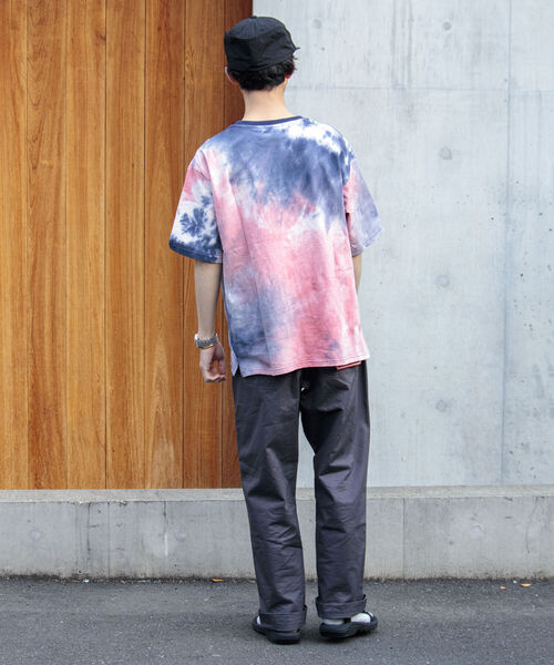 GLOSTER（グロスター）の「【GLOSTER/グロスター】タイダイ染めTシャツ（Tシャツ/カットソー・メンズ・チャコールグレー/ライム/ベビーピンク・MEDIUM/LARGE）」の10枚目の写真
