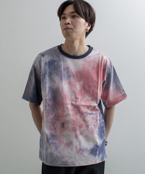 GLOSTER（グロスター）の「【GLOSTER/グロスター】タイダイ染めTシャツ（Tシャツ/カットソー・メンズ・チャコールグレー/ライム/ベビーピンク・MEDIUM/LARGE）」の9枚目の写真