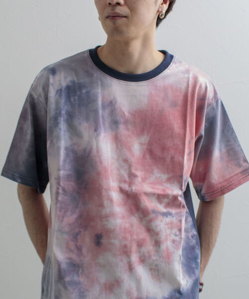 GLOSTER（グロスター）の「【GLOSTER/グロスター】タイダイ染めTシャツ（Tシャツ/カットソー・メンズ・チャコールグレー/ライム/ベビーピンク・MEDIUM/LARGE）」の8枚目の写真