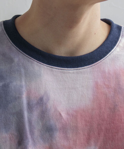 GLOSTER（グロスター）の「【GLOSTER/グロスター】タイダイ染めTシャツ（Tシャツ/カットソー・メンズ・チャコールグレー/ライム/ベビーピンク・MEDIUM/LARGE）」の7枚目の写真
