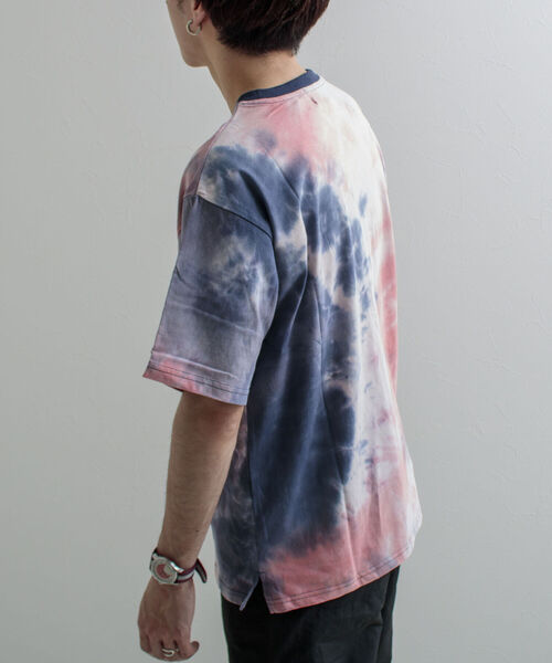 GLOSTER（グロスター）の「【GLOSTER/グロスター】タイダイ染めTシャツ（Tシャツ/カットソー・メンズ・チャコールグレー/ライム/ベビーピンク・MEDIUM/LARGE）」の6枚目の写真