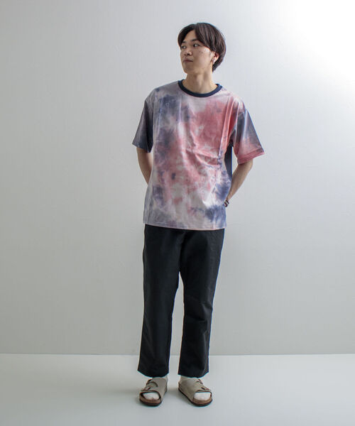 GLOSTER（グロスター）の「【GLOSTER/グロスター】タイダイ染めTシャツ（Tシャツ/カットソー・メンズ・チャコールグレー/ライム/ベビーピンク・MEDIUM/LARGE）」の4枚目の写真
