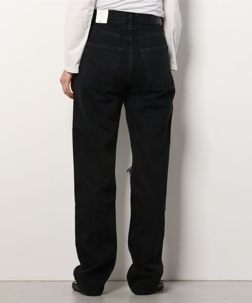 gina tricot(ジーナトリコ)の「90s high waist jeans destroy(デニムパンツ・レディース・ブラック・38/36/34/32)」の2枚目の写真