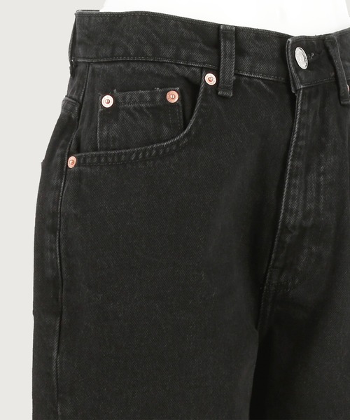 gina tricot(ジーナトリコ)の「90s high waist jeans destroy(デニムパンツ・レディース・ブラック・38/36/34/32)」の7枚目の写真