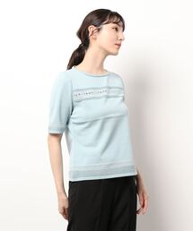 【HANAE MORI】タックレールニット プルオーバー