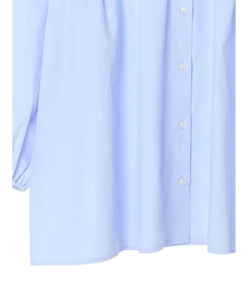 Green　Parks（グリーンパークス）の「スタンドカラー紐付チュニック（Tシャツ/カットソー・レディース・ホワイト/サックスブルー・FREE）」の20枚目の写真