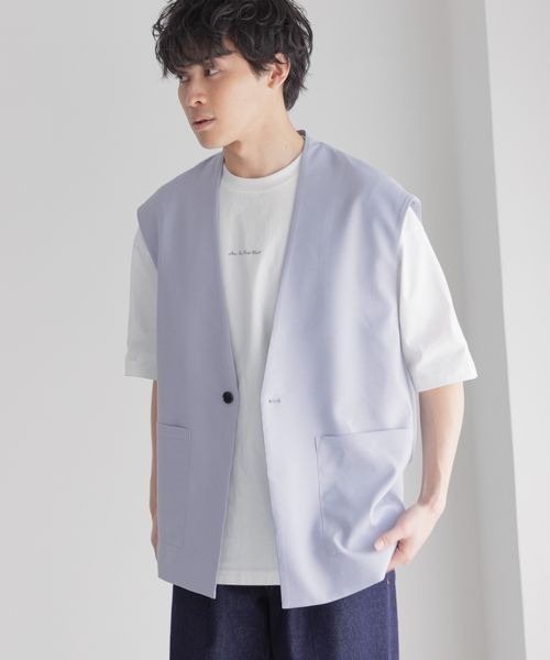 LOWRYS FARM（ローリーズファーム）の「ノーカラーベスト　277087（その他アウター・メンズ・サックスブルー/ブルー/ブラック・MEDIUM/LARGE）」の16枚目の写真