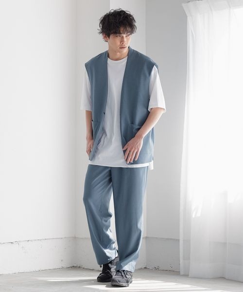 LOWRYS FARM（ローリーズファーム）の「ノーカラーベスト　277087（その他アウター・メンズ・サックスブルー/ブルー/ブラック・MEDIUM/LARGE）」の14枚目の写真