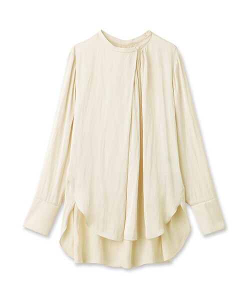 UNTITLED（アンタイトル）の「◆セーヌサテンブラウス【洗える】（シャツ/ブラウス・レディース・ネイビー/アイボリー・48/00/02/04/44）」の3枚目の写真