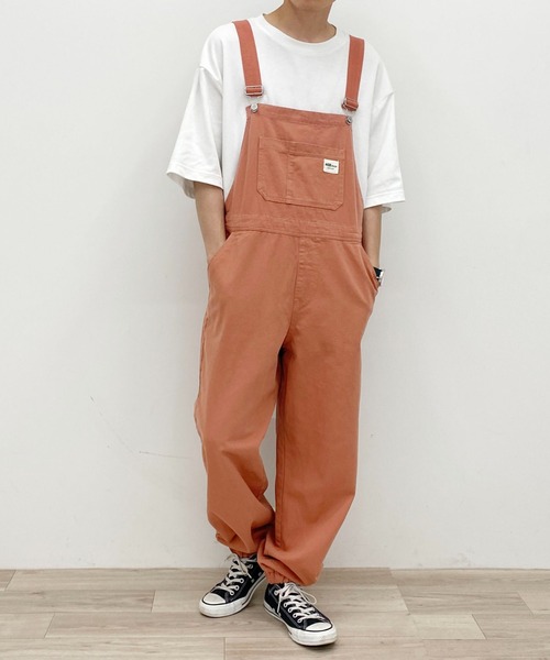 PairPair（ペアペア）の「カラーツイルオーバオール(ユニセックス)（サロペット/オーバーオール・レディース・ライトブルー/アイボリー/テラコッタ・MEDIUM/LARGE）」の16枚目の写真