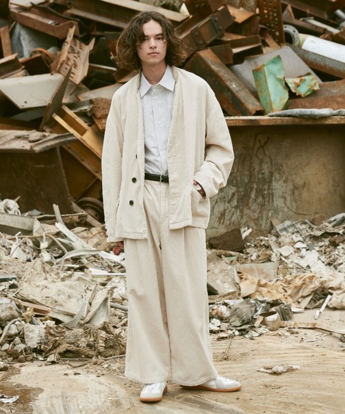 CASPER JOHN（キャスパージョン）の「Corduroy tapered wide slacks/ コーデュロイテーパードワイドスラックス（スラックス・メンズ・チャコールグレー/インディゴブルー/ナチュラル・SMALL/MEDIUM/LARGE）」の8枚目の写真