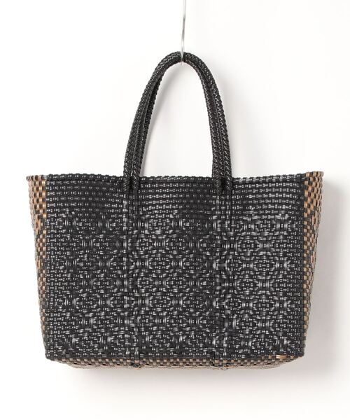 salle de bal(サルデバル)の「メルカドバッグ ダイアモンド 横長 お買い物バッグ かごバッグ M DIAMOND wide RAB(かごバッグ・レディース・ナチュラル/ブラック・FREE)」の3枚目の写真