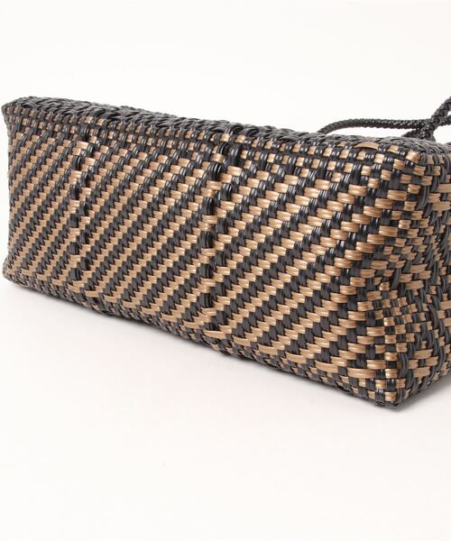 salle de bal(サルデバル)の「メルカドバッグ ダイアモンド 横長 お買い物バッグ かごバッグ M DIAMOND wide RAB(かごバッグ・レディース・ナチュラル/ブラック・FREE)」の4枚目の写真