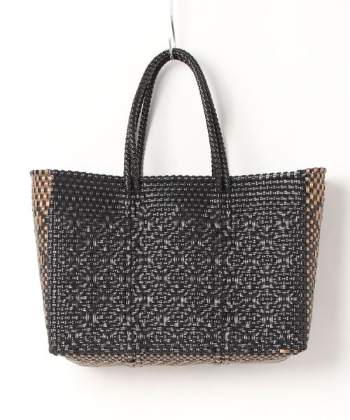 salle de bal(サルデバル)の「メルカドバッグ ダイアモンド 横長 お買い物バッグ かごバッグ M DIAMOND wide RAB(かごバッグ・レディース・ナチュラル/ブラック・FREE)」の8枚目の写真