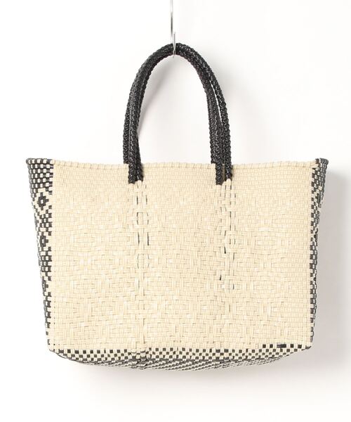 salle de bal(サルデバル)の「メルカドバッグ ダイアモンド 横長 お買い物バッグ かごバッグ M DIAMOND wide RAB(かごバッグ・レディース・ナチュラル/ブラック・FREE)」の7枚目の写真