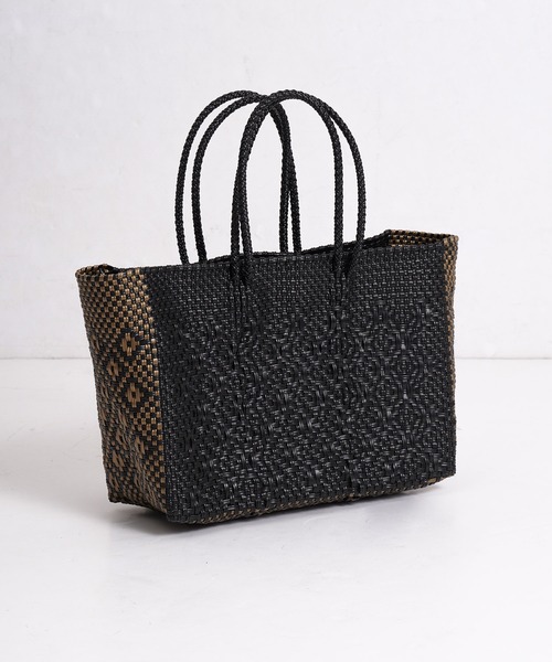 salle de bal(サルデバル)の「メルカドバッグ ダイアモンド 横長 お買い物バッグ かごバッグ M DIAMOND wide RAB(かごバッグ・レディース・ナチュラル/ブラック・FREE)」の14枚目の写真