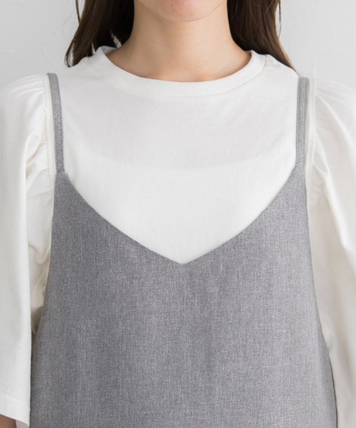 Pierrot（ピエロ）の「Steady 8月号掲載アイテム　接触冷感キャミワンピース（ジャンパースカート・レディース・ブラック/杢グレー・M/L）」の19枚目の写真