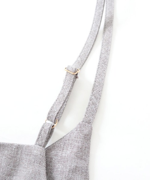 Pierrot（ピエロ）の「Steady 8月号掲載アイテム　接触冷感キャミワンピース（ジャンパースカート・レディース・ブラック/杢グレー・M/L）」の7枚目の写真