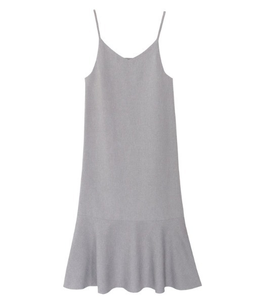 Pierrot（ピエロ）の「Steady 8月号掲載アイテム　接触冷感キャミワンピース（ジャンパースカート・レディース・ブラック/杢グレー・M/L）」の10枚目の写真