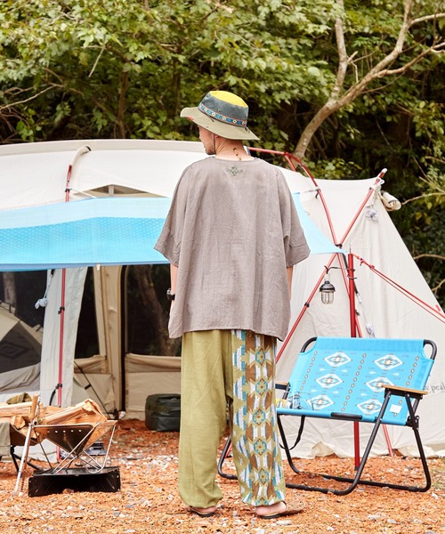 チャイハネ（チャイハネ）の「【チャイハネ】刺繍入りメンズレイヤードトップス インナータンク付き2点セット（アンサンブル・メンズ・ベージュ/グレー/イエロー/ブルー/ホワイト/マスタード・FREE）」の10枚目の写真